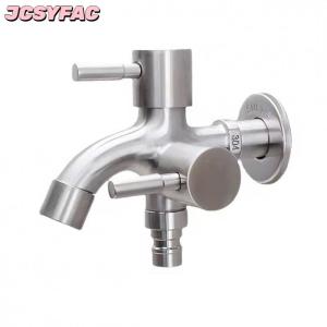 JCSYFAC 304 thép không gỉ vòi một thành hai ra đa chức năng đôi-outlet máy giặt vòi ngoài trời Vườn bồn rửa hồ bơi vòi