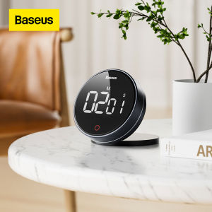Baseus Magnetic Digital Timers Manual Kitchen Timer Countdown Alarm Clock Mechanical Cooking Timer Alarm Counter Clock
