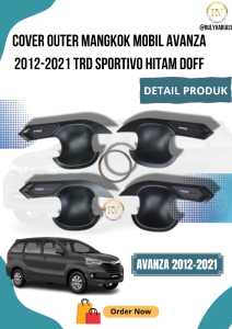 Cover Outer Pegangan Pintu Mobil Toyota Calya Hitam Doff