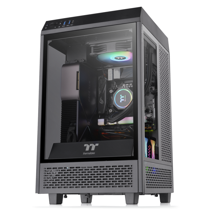 CA-1R3-00S1WN-00 - Thermaltake The Tower 100 Black Mini-ITX Chassis ...