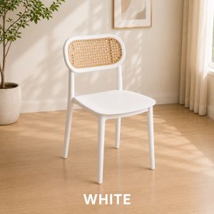 Familysta6r2u Rattan PP Plastic Chair Light Weight Durable For Dining Chair Office Pantry Airbnb Homestay 3308