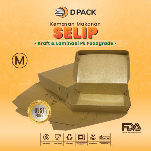 Kotak Makan Kertas / Paper Lunch Box / Kemasan Makanan Kraft Size M