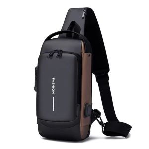 ISLAND ELEPHANT【Get Free Gifts】 Motorcycle Waterproof Sling Bag Chest Bag Shoulder bag USB  Charging