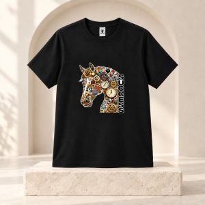 Mens Plus Size Graphic Crew Neck T-Shirt OM291