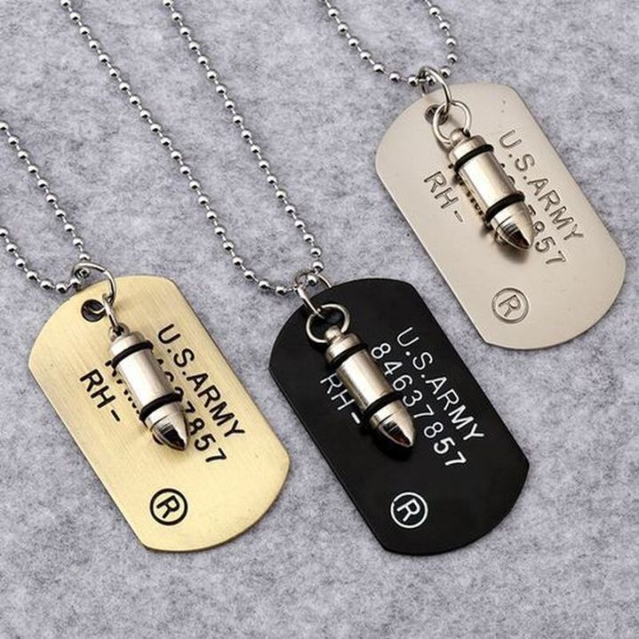 Mens army necklace best sale