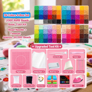3D Fuse Beads DIY Craft Kit Toy Jigsaw Puzzle Fidget Toy Complete Tool Kit Various Gameplay Options