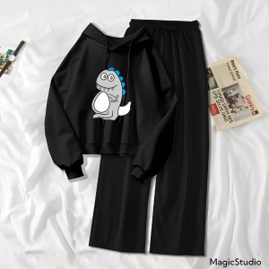 Sweater Polos Hoodie Jumper Cute Dino Dan Celana Kulot