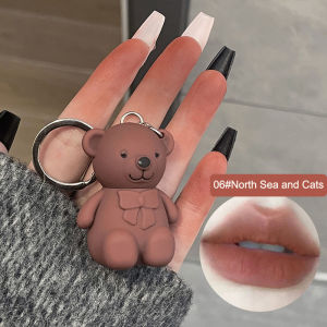 ART VALUE Matte Velvet Lip Glaze Gantungan Kunci Beruang Lucu Portabel / Gantungan Kunci Beludru Matte Lip Gloss Tahan Air Tahan Lama Kunci COD -🌈Ninestar