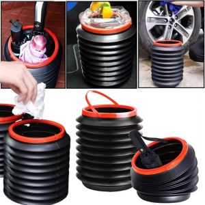 5210A แบบพับได้ ถังขยะในรถยนต์ ขนาดเล็ก แบบพกพา ถังพับได้หลายฟังก์ชัน ใหม่ แบบยืดหดได้ ถังพับได้ ของตกแต่งภายในรถยนต์