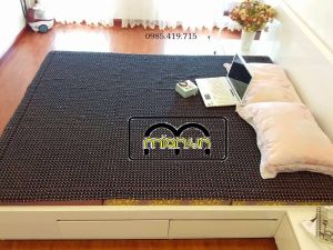 Chiếu Gỗ Hạt Mun Cao Cấp Hạt 1.2cm - Chiếu Hạt Gỗ Mian.vn ( video  hình thật )