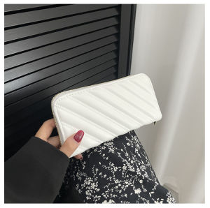 Korean Fashion Women Ladies Wallet Long Wallet PU Leather Multifunctional Wallet Twill Handbag
