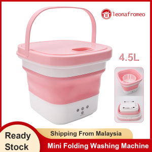 【Shipping From Malaysia】 4.5L Folding Washing Machine Mini Portable Washer for Home Domitory Personal Underwear Baby Clothes 折叠洗衣机