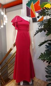 Francel V E N U S ONE SIDE RIBBON LONG GOWN WEDDING BRIDAL DEBUTBENTOURAGE LONG FORMAL DRESS ninang gown for wedding