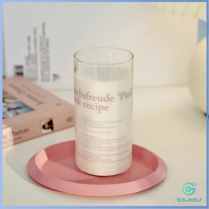 Yolanda แก้วกาแฟ ทนความร้อน แก้วใส่ นม น้ํา ขนาด 400ml มินิมอล หรือใช้ประกอบฉากถ่ายรูปสวยๆ Glass Cup