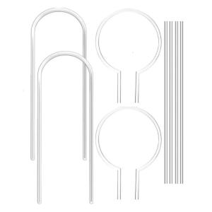 Gói 8 hỗ trợ Acrylic đứng thiết kế hình tròn U hiện đại để trang trí trong vườn ngoài trời trong nhà và ổn định chậu hoa