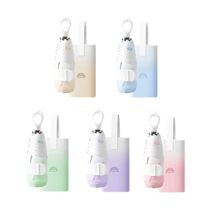 Portable Mini Umbrellas Gradients Color Foldable UVs Blocking 6x2 Ribs Sun Rain Protections for Travel and Daily Use