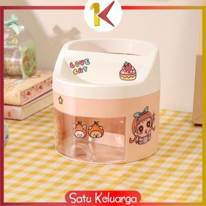 SK-C970 Tempat Pena dengan Laci Desk Storage Organizer Tempat Alat Tulis Aesthetic Lucu / Pen Holder