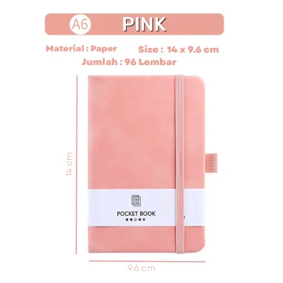[READY] Aimilo Notebook A6 Pocket Buku Diary Kecil Pertemuan Scrapbook Mini 96 Lembar