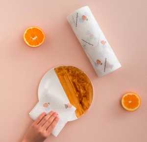 Tissue Dapur Ajaib Serbaguna Bermotif Bisa Cuci /Tisu Gulung Dapur Penyerapan Minyak / Tisu Kain Lap