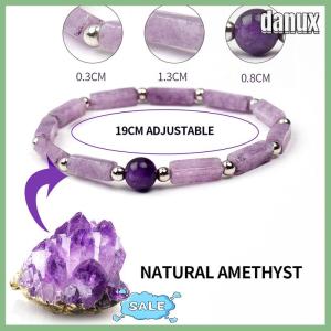 danux Natural Amethyst Body-purify Bracelet Stone Energy Bracelets for Women Fatigue Healing Yoga
