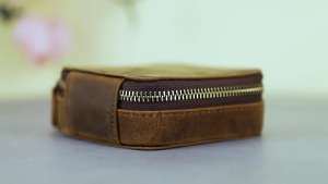 Genuine Leather Pouch Cowhides Watches Case Box for Travelling Portable Ornament Accessory Storage Bags Box