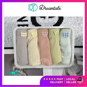 Dreamtale Seluar Dalam Wanita Women Panties Pastel Lunch Box Panties Cute Cat Panties 5Pcs Set Spandex Cotton Ladies Panties WCO241
