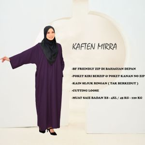 KAFTAN MIRRA COMO CREPE / KAFTANS JUBAH MUSLIMAH : JENAMA SEMPURNA  BY PYCOLLECTION / KTM