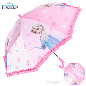 Disney Kids Umbrella for Girls with Easy Grip Handle Cartoon Cute Umbrella for 3-12 Years Old