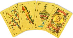 Spanish Playing Cards Original Spanish Cards Briscas Cards Puerto Rico Original Spanish Deck of Cards Mexican Playing Cards [Luxury Gold Foil Classic] [PVC Waterproof] (1 Pack)