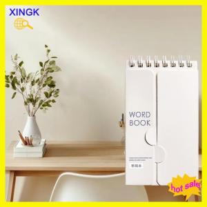 XINGK Portable Vocabulary Memory Notepad - Shorthand Spiral Notebook For Planning And Memorization With Cover-Up Feature