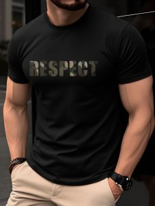 Summer Simple Mens T-Shirt 3D Letter Print Short Sleeves Round Neck Casual Fashion Versatile Daily Wear Oversize Men Clothing