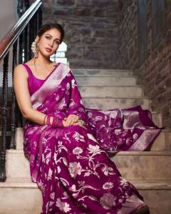 [Pre Order]Soft Lichi Silk Saree (Normal / Ready To Wear) ~ Delivery Lead Time : 10 days