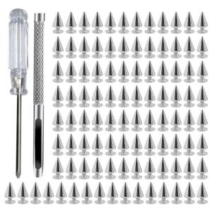100 Pcs Thời Trang Screwback Cone Studs Cho Cá Nhân Hóa Hàng Da Và Punk Phong Cách Trang Phục Phong Cách Sử Dụng Giản Dị