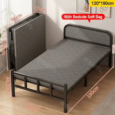 Metal Folding Bed Heavy Duty 75/90/120CM uratex foam Bed Frame Single Portable 8 Styles Foldable