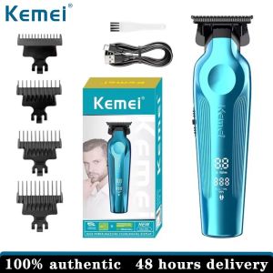 Kemei chuyên nghiệp không dây tóc Clipper có thể sạc lại không khoảng cách đồ cắt tóc chạy điện km264