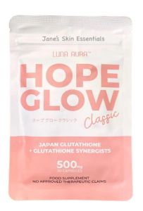 Hope Glow Classic Luna Aura Original Collagen With Glutathione Whitening Glowing Skin hope glow Pro vitamin hope C hope super biggie lighten dark spot relief stress reborn skin cells boost immune system