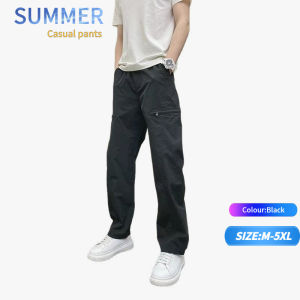 Cargo pants American style thin summer style multiple pockets straightforward casual pants men available in M-5XL size