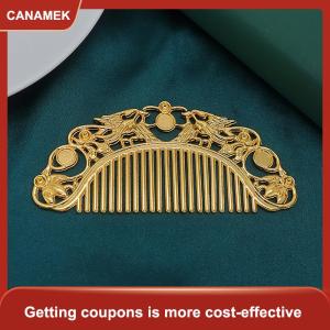 【CANAMEK】 Trung Quốc Kẹp Tóc Retro Tóc Lược Hanfu Món Ăn Kẹp Tóc Trang Trí Rỗng Khắc Tóc Lược Tinh Tế Phụ Kiện Tóc Quà Tặng