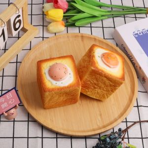 YRUQYS Simulation Food Baked Food Pinch Toy PU Croissant Puffs Slow Rebound Toy Safe Creative Dessert Shaped Squeeze Toy Decorative