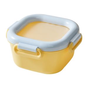 ROBERTA Sealed Fruit Salad Lunch Box Minimally Designed Trays Visible Transparent Silicone Lid Fresh-keeping Box Portable Meal Box Leakproof Food Container Camping