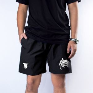 Celana Pendek Pria Wanita - Black - Boardshort - Tulisan Graffity