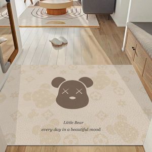 Cartoon entrance door mat PVC leather wash free waterproof anti slip carpet entrance mat