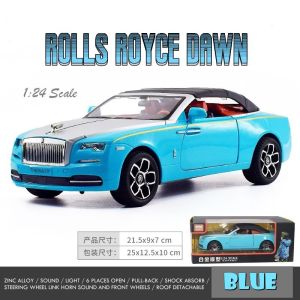 【MagicT】 Xe Mô Hình Hợp Kim Kẽm Rolls Royce Dawn TỈ LỆ 1:24 Có Đèn & Âm Thanh & Chức Năng Kéo Lùi Đồ Chơi Đúc Khuôn Quà Tặng Bộ Sưu Tập Đồ Trang Trí Cho Bé Trai