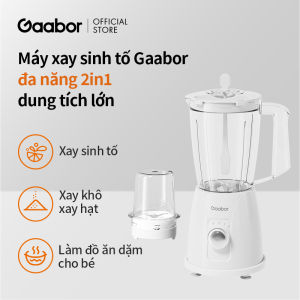 Máy xay sinh tố 2in1 Gaabor JM-18M01A công suất 400W gồm cối lớn 1.75L và cối xay khô hạt tiện lợi - Bảo hành 12 tháng [L]