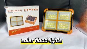 Solar Emergency Light Portable Outdoor LED Floodlight IP66 Waterproof Security Lights with 5 Light Modes for Camping Power Outages Emergency Hiking Car Repairing