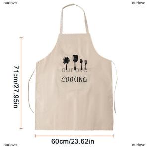 [COD] ourlove ผ้ากันเปื้อนกันน้ำมันสามารถเช็ดมือในครัวทำงานเสื้อผ้าทำอาหารที่บ้านผ้ากันเปื้อนแขนกุดอเนกประสงค์สำหรับผู้ชายและผู้หญิง