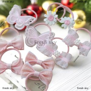[COD] Fresh sky 10Pcs Lot Cute Childrens Hair Decoration Trendy Handmade Elastic Ball Hair Bands Lovely Headwear Hairpins Accessory For Girls