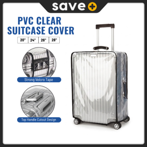 SAVE Transparent Luggage Cover Thick Suitcase Protector Clear PVC Cover Sarung Bagasi Pelindung Koper 20 24 26 28 Inch 透明行李箱保护套 T27