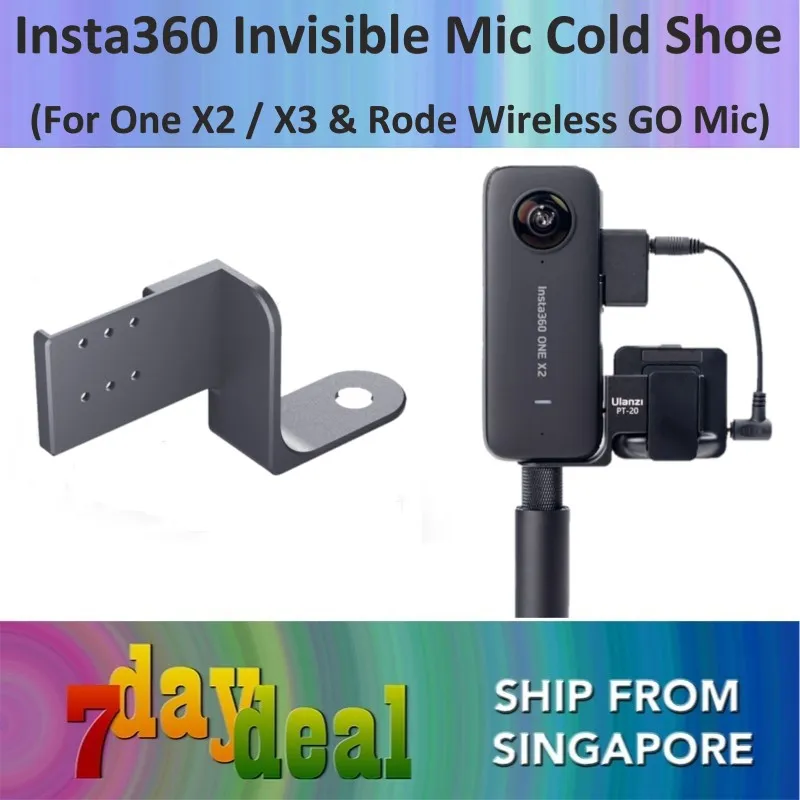 Insta360 Invisible Mic Cold Shoe (For Insta360 One X2, X3 and Rode