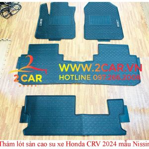 Thảm sàn thảm lót Sàn Cao Su Xe Honda CRV 2023 - 2024 mẫu NISSIN quả trám - 3 hàng ghế chuẩn form theo xe không mùi